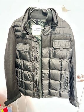 Moncler Men's Quilted Jacket Black Olive